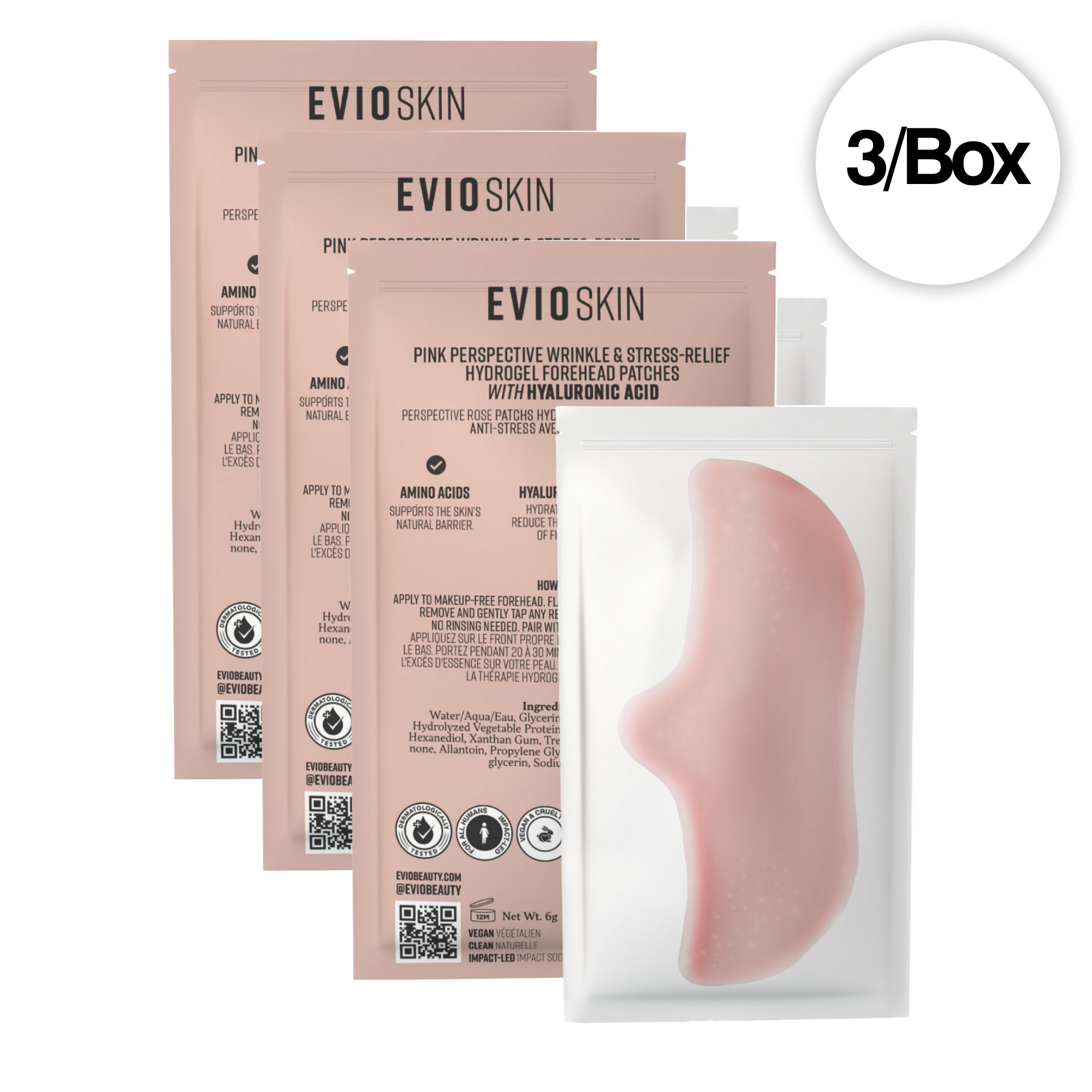 Pink Perspective Wrinkle & Stress-Relief Hydrogel Forehead Patch