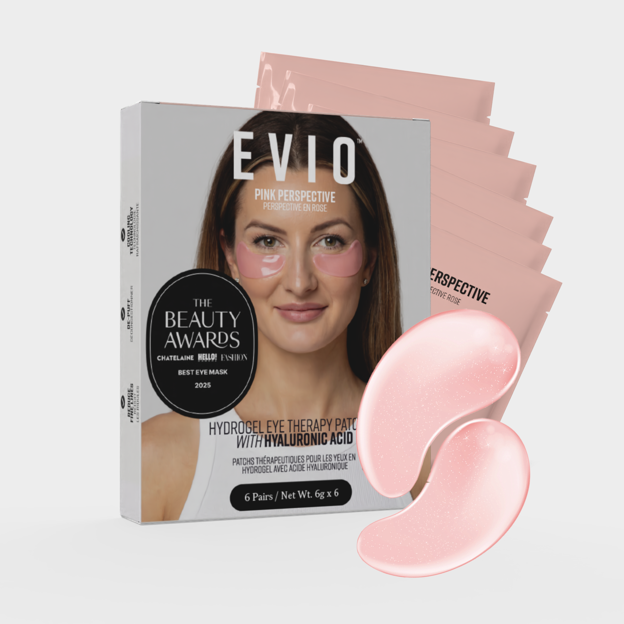 Pink Perspective De-Puff Hydrogel Eye Therapy With Hyaluronic Acid