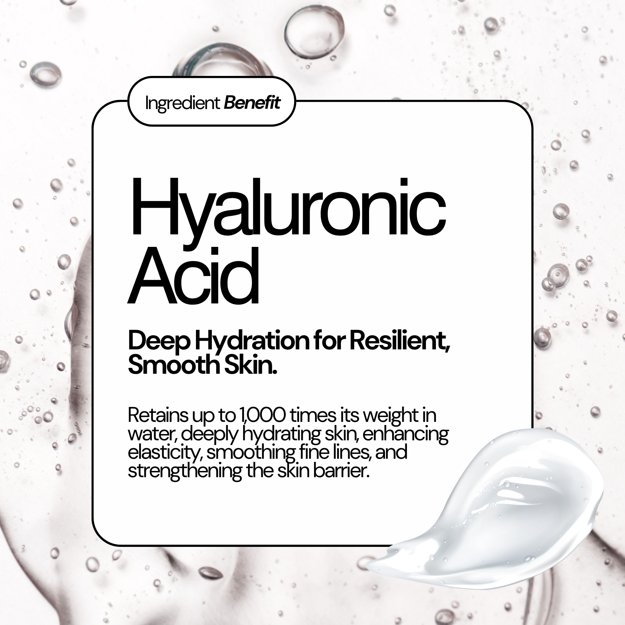Benefits of hyaluronic acid for resilient, smooth skin