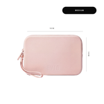 Pink Perspective Jelly Bag medium - water-resistant, spill-proof, zipper bag, with dimensions