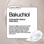Benefits of bakuchiol, a gentle bio-retinol, to help smooth fine lines and improve skin texture