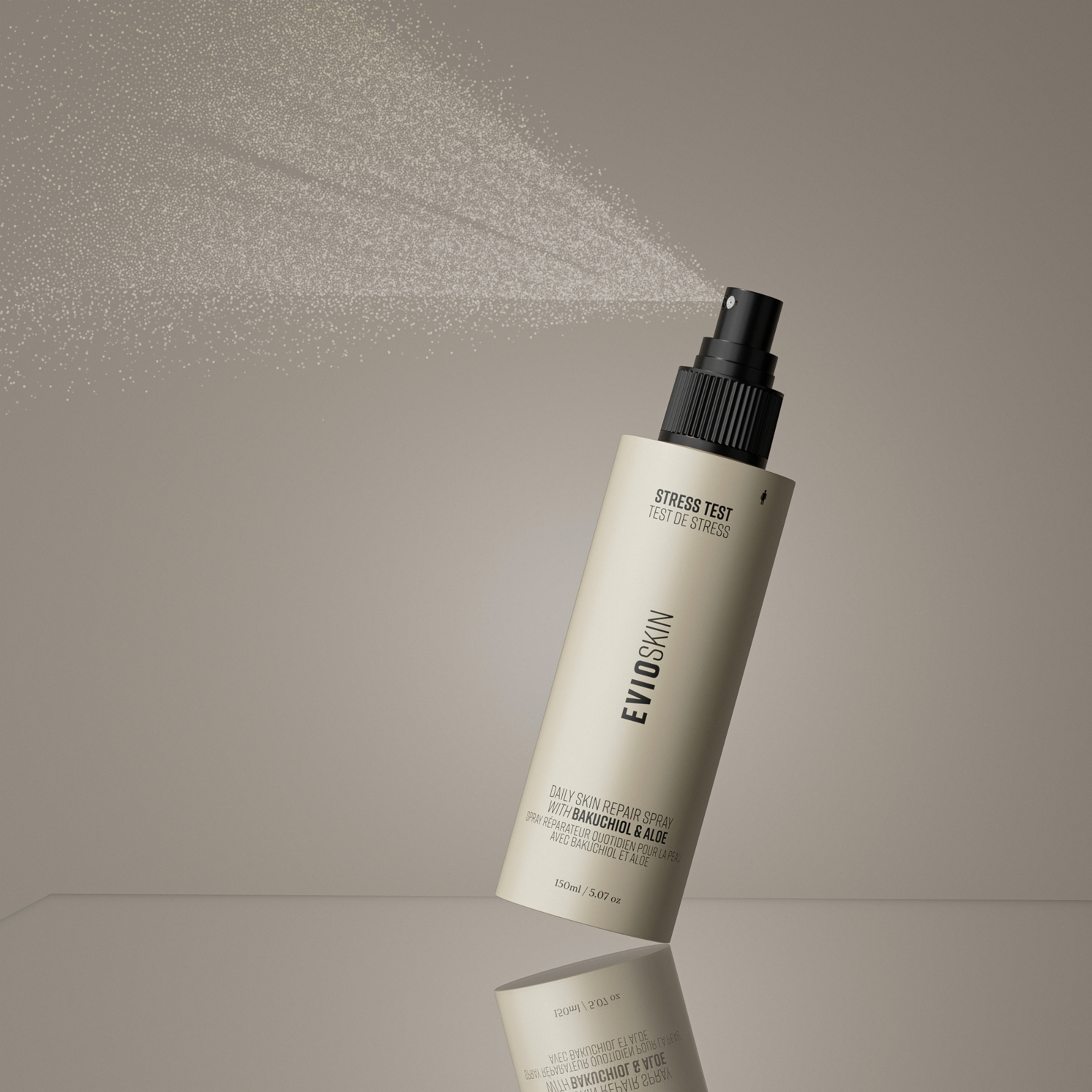 Stress Test Daily Repair Spray with a gentle mist to hydrate