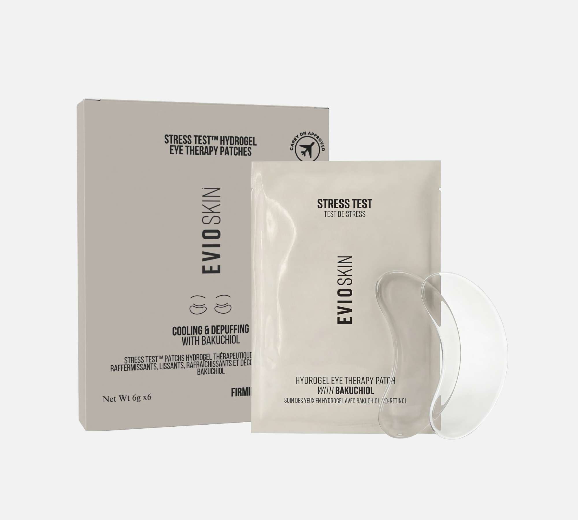 Evio Stress Test Hydrogel Eye Therapy Patches with bakuchiol