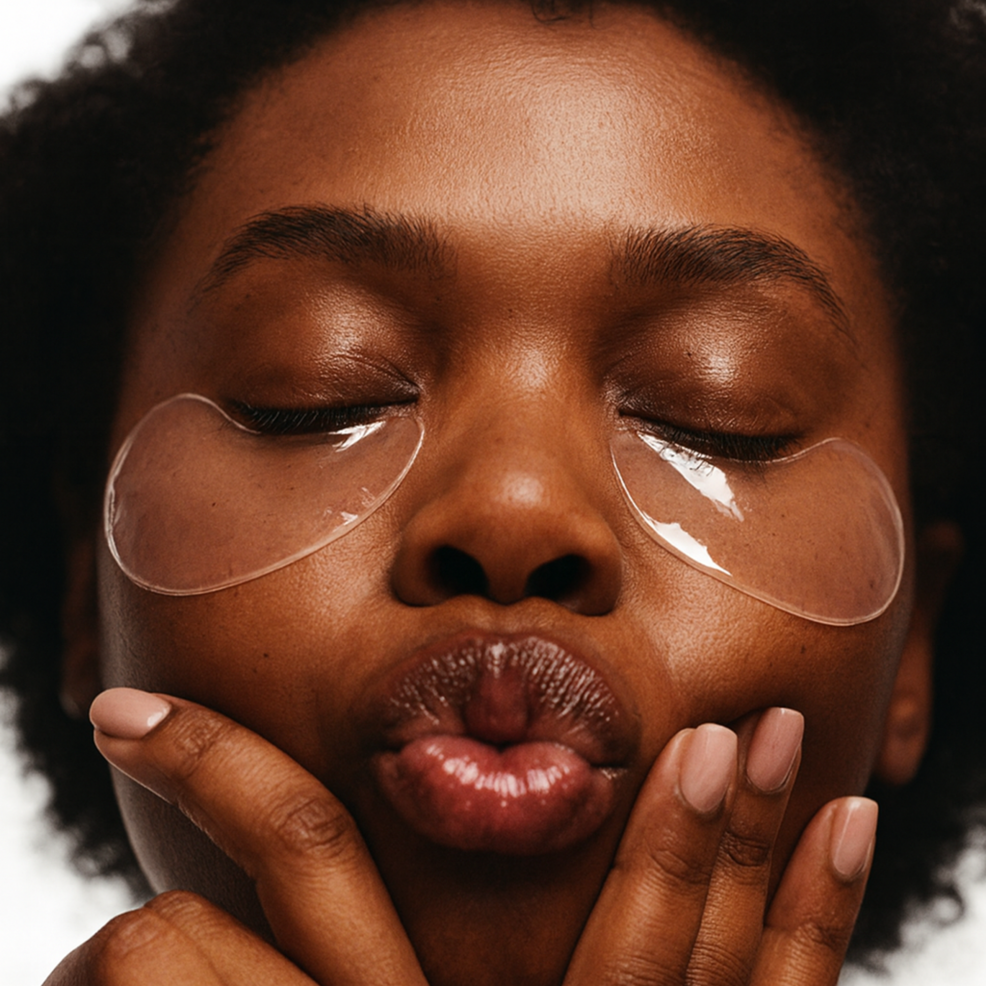 Model wearing Stress Test Hydrogel Eye Therapy