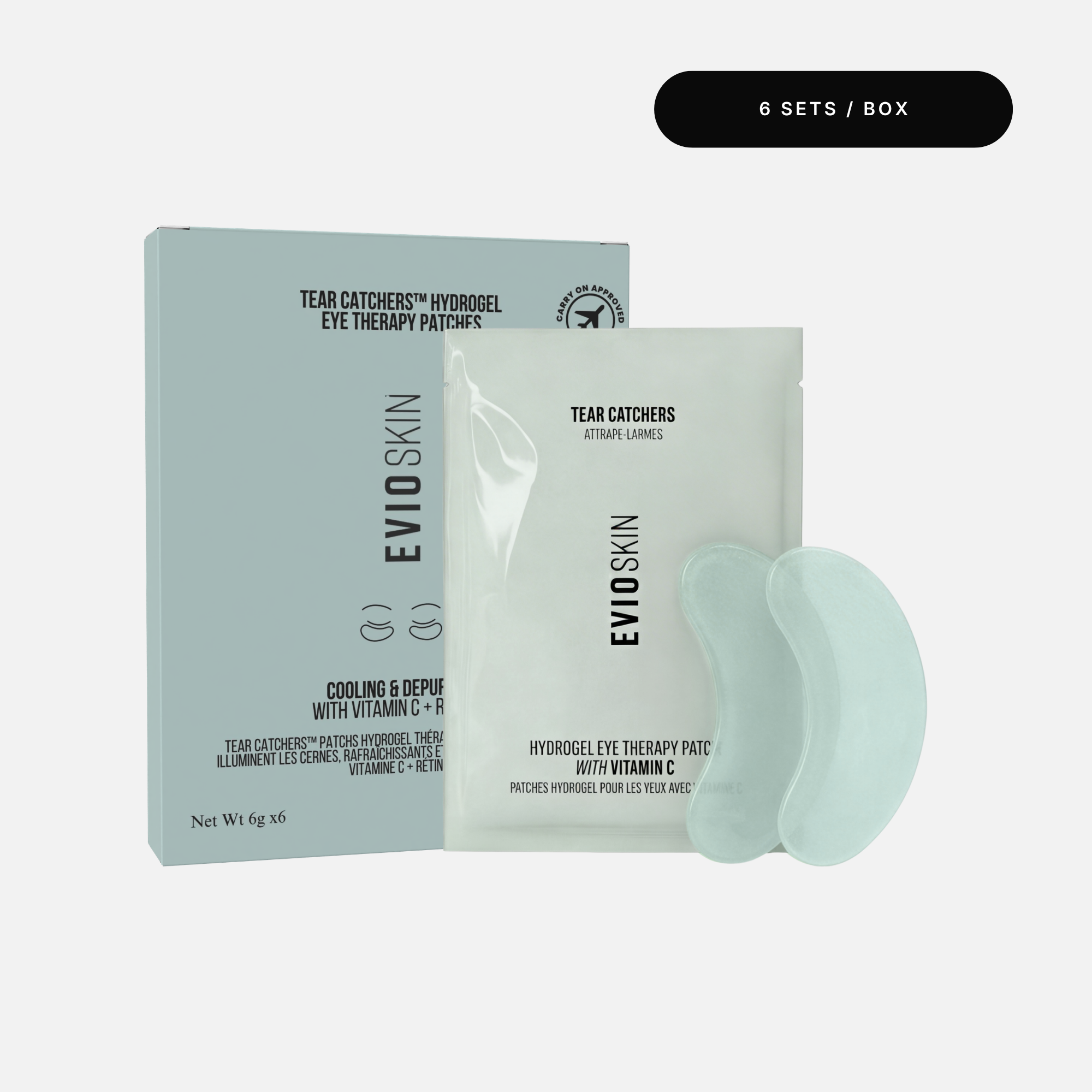 Evio Tear Catchers Hydrogel Eye Therapy with vitamin C and retinol