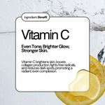 Benefits of vitamin C to even tone, brighter glow and stronger skin